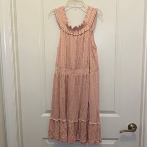 LOFT BEACH PEACH COLORED SUMMER DRESS SIZE LARGE